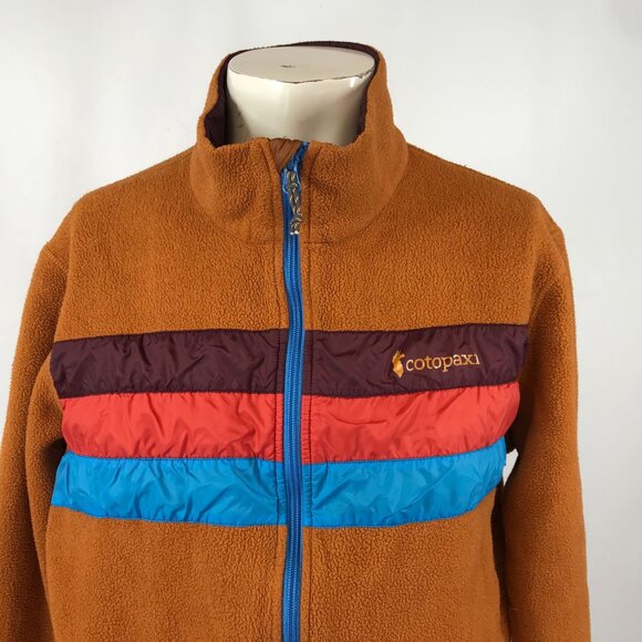 COTOPAXI ~ MENS XL ~ BURNT ORANGE COLORFUL FULL ZIP FLEECE JACKET - Picture 2 of 7